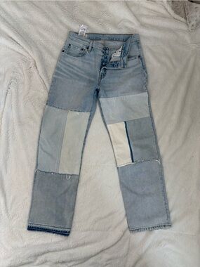 Levi's Patchwork Light Blue Boyfriend Jeans